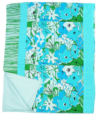 Parisian Poppies Quilted Throw