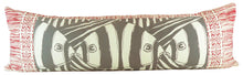 Load image into Gallery viewer, Mirrored in Red &amp; Gray 16&quot;x 48&quot; jumbo lumbar pillow
