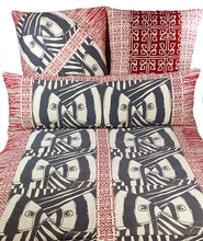 Load image into Gallery viewer, Mirrored in Red &amp; Gray 16&quot;x 48&quot; jumbo lumbar pillow
